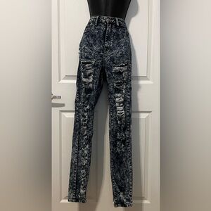 Distressed Black Jeans for Women